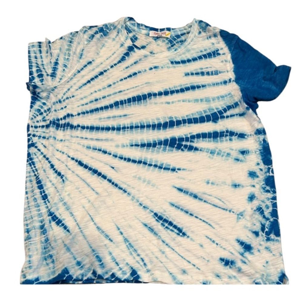 Goldie Lewinter Blue and White Tie-Dye Shirt size small